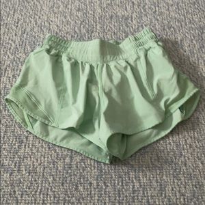 Green lulu shorts